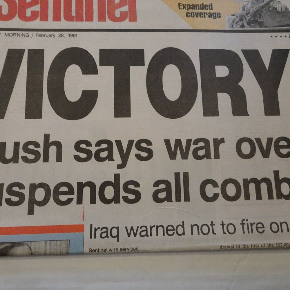 Milwaukee Sentinel - February 28, 1991 - VICTORY! - WAR - Expanded coverage News
